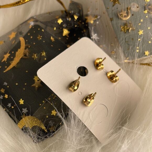 Celestial Moon and Stars Earring  Set - Picture 4 of 8